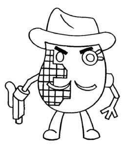Online coloring book: Roblox robot in a hat coloring page